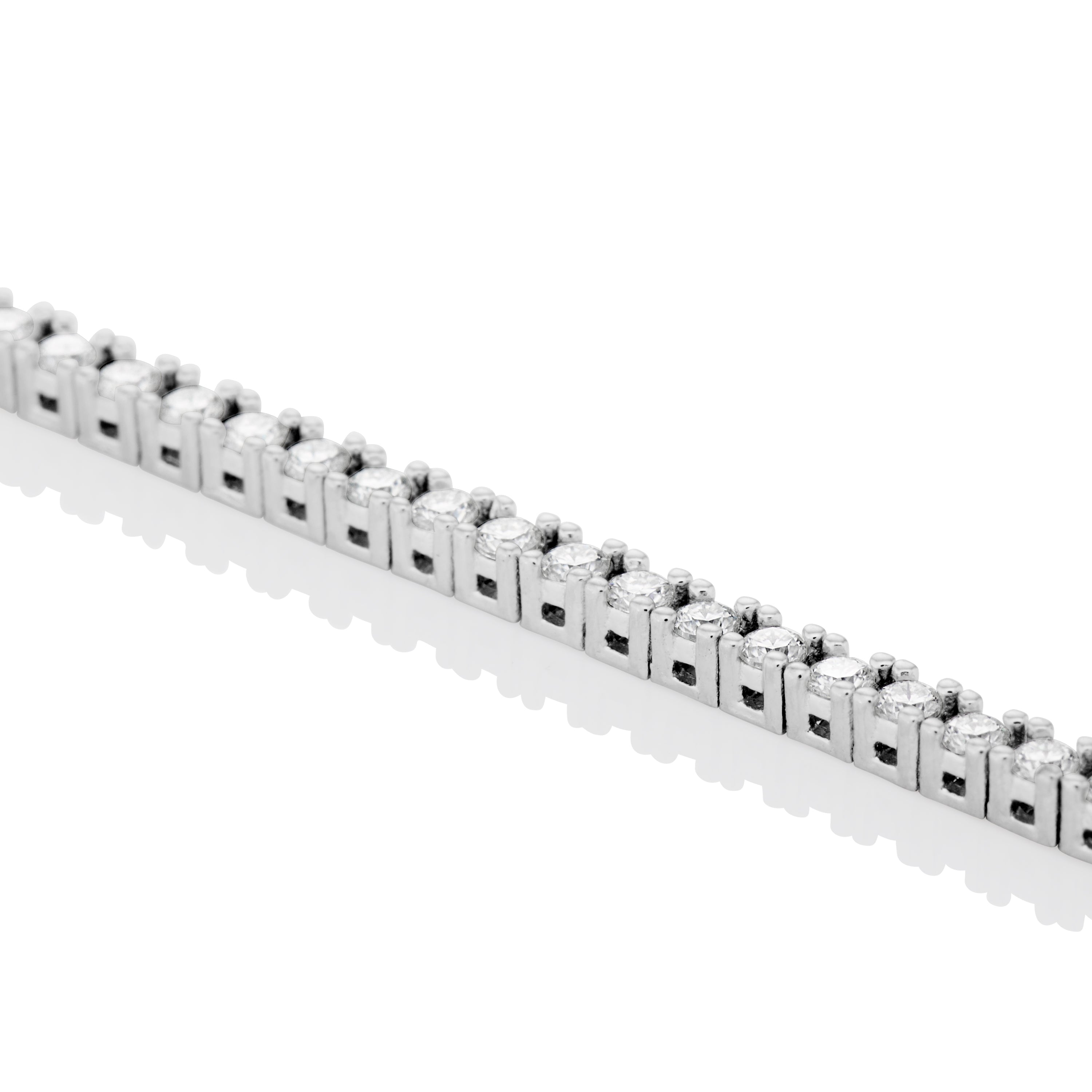 2mm Moissanite Tennis Necklace in Solid 925 Silver