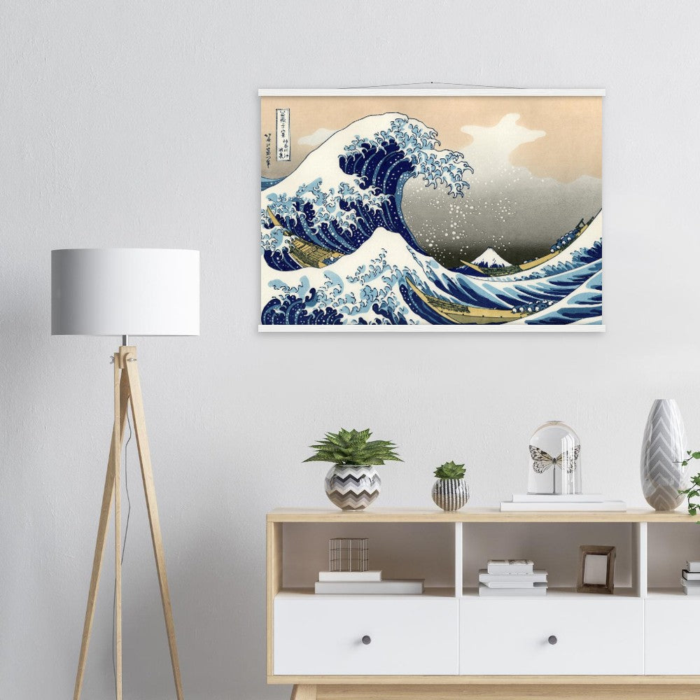 Hokusai's The Great Wave at Kanagawa Poster with Hanger