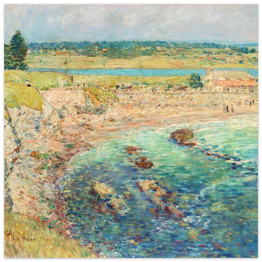 Bailey’s Beach, Newport, R.I. by Childe Hassam | Paper Poster