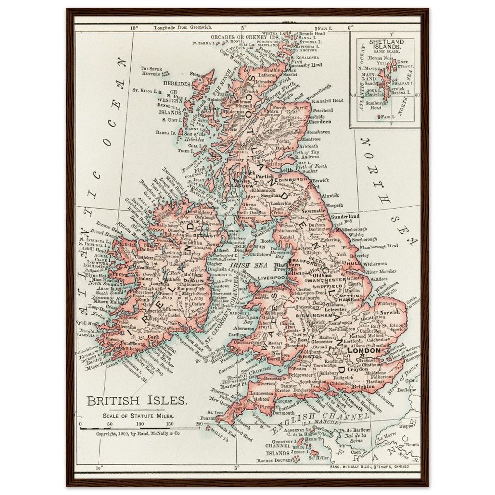 Cartographic Map of the British Isles