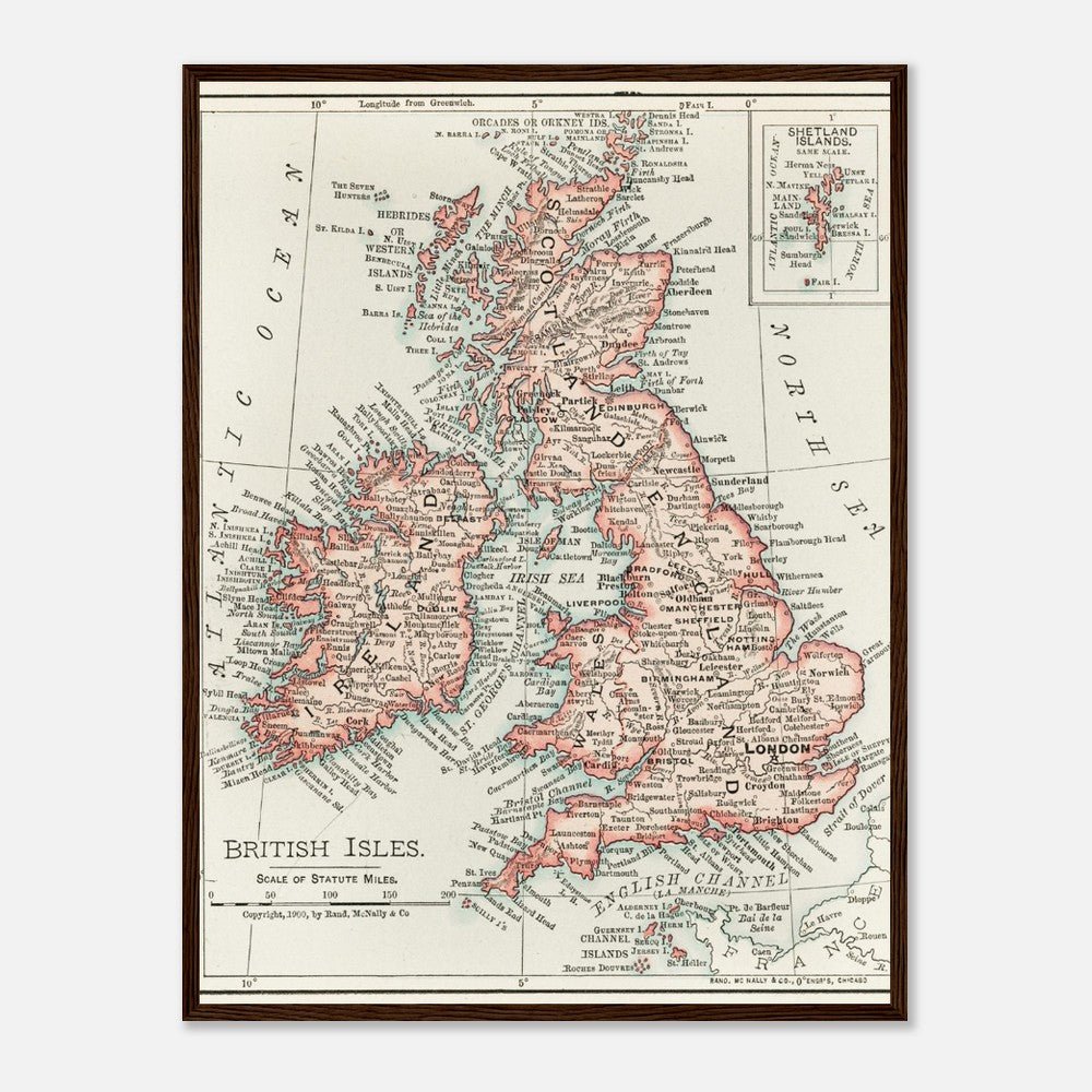 Cartographic Map of the British Isles