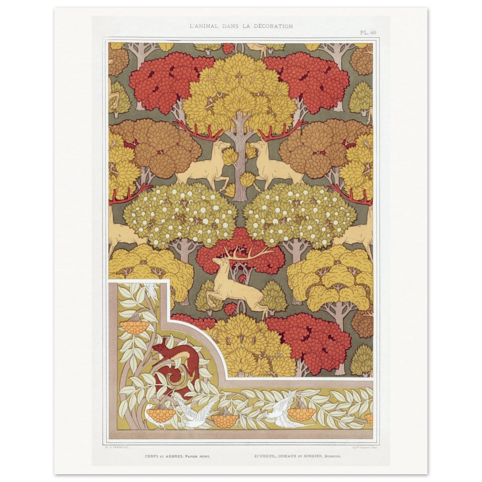Cerfs et arbres | Museum-Quality