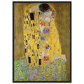Gustav Klimt "The Kiss" Wooden Framed Poster