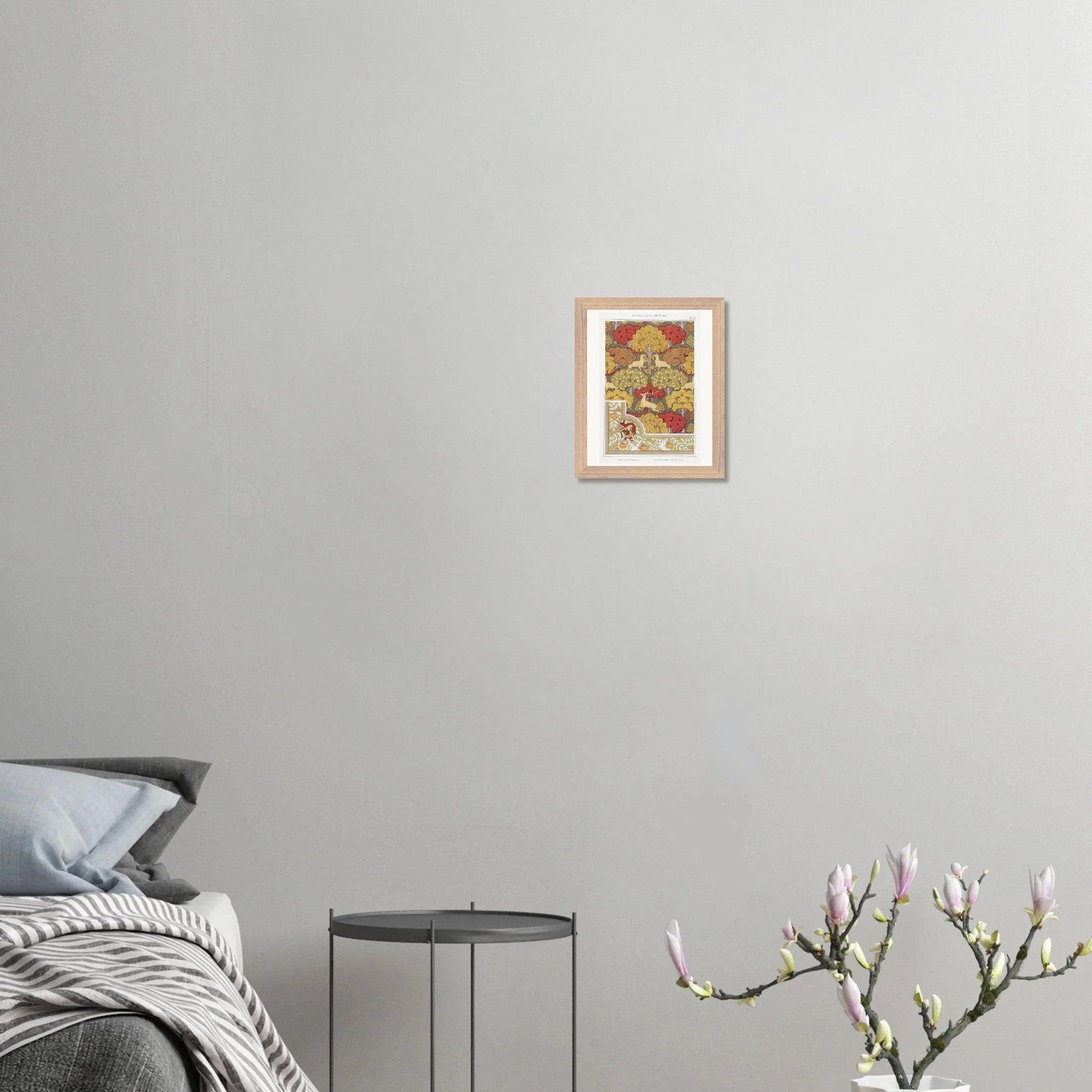 Premium Wooden Framed | Cerfs et arbres